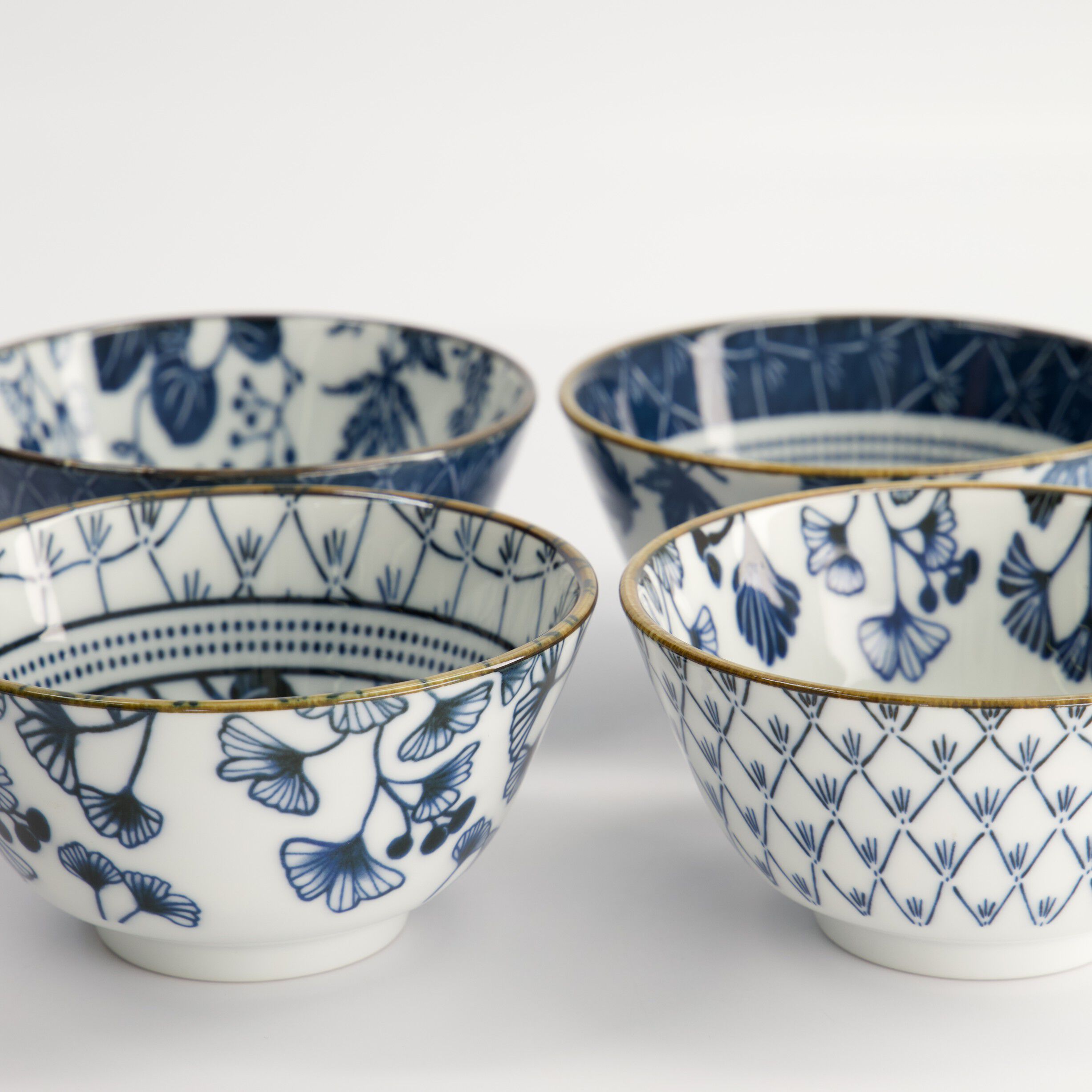 Flora Japonica Rice Bowl Giftset 4pcs 12x6.4cm 300ml 16700 1