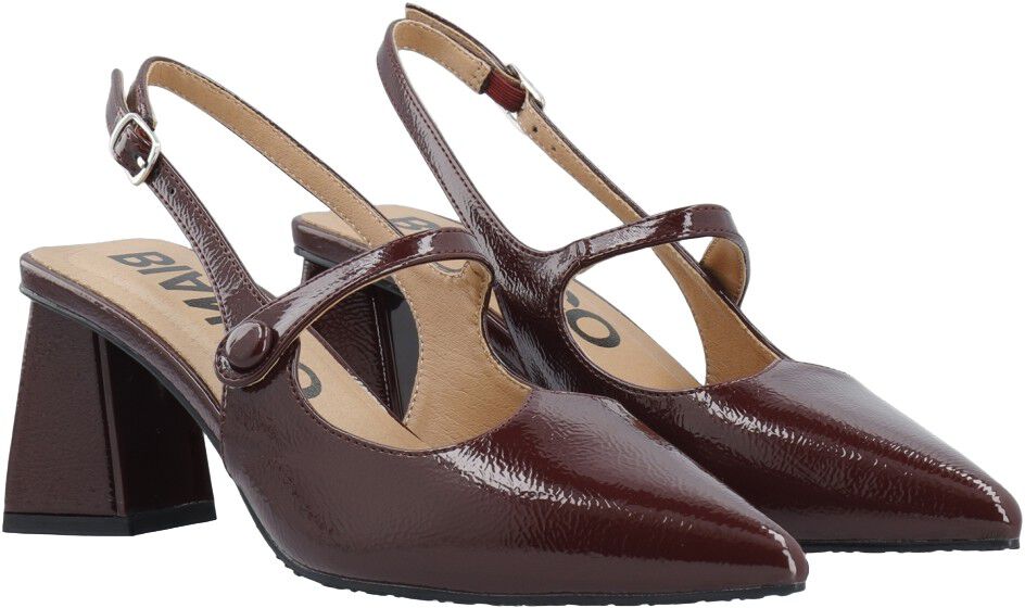 BIAMARALYN Heart Mary Jane Slingback Faux Leather