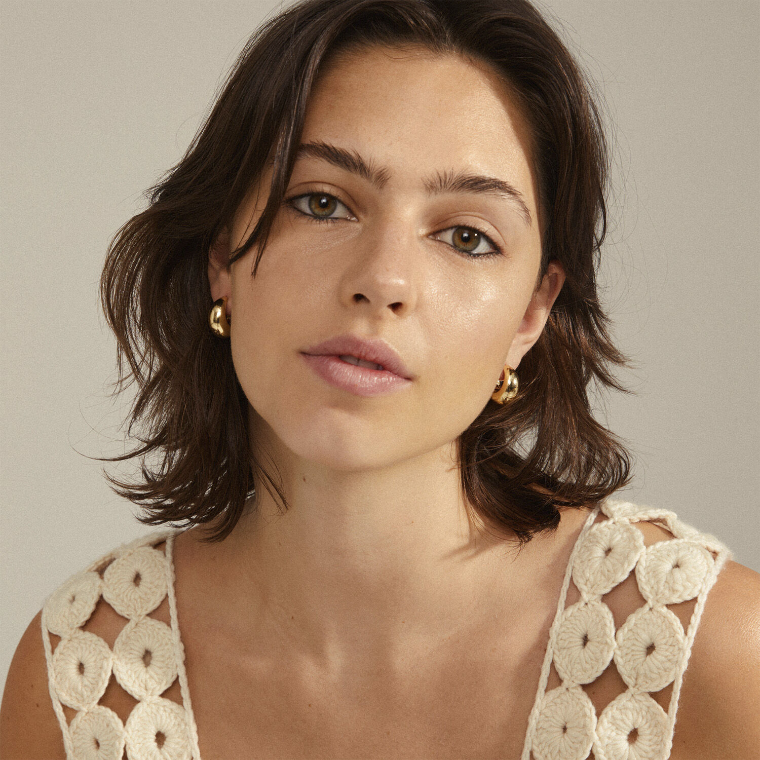 IOANNA recycled chunky hoops gold-plated