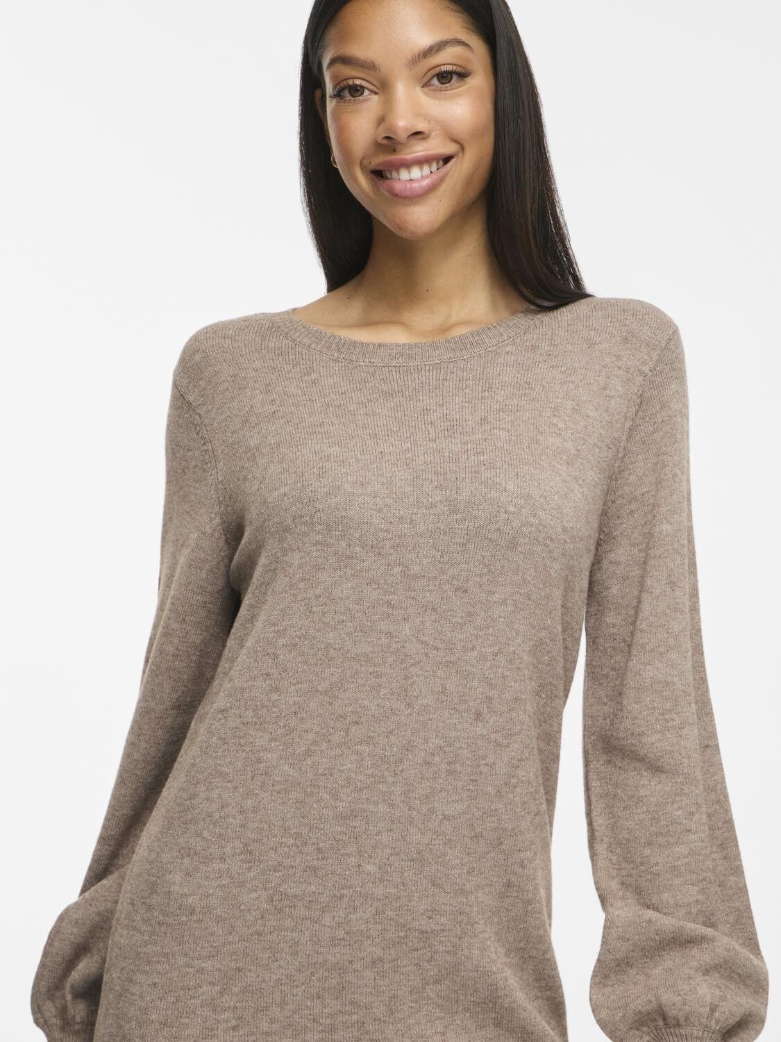 Viril L/S Volume Sleeve Knit Dress-Noos
