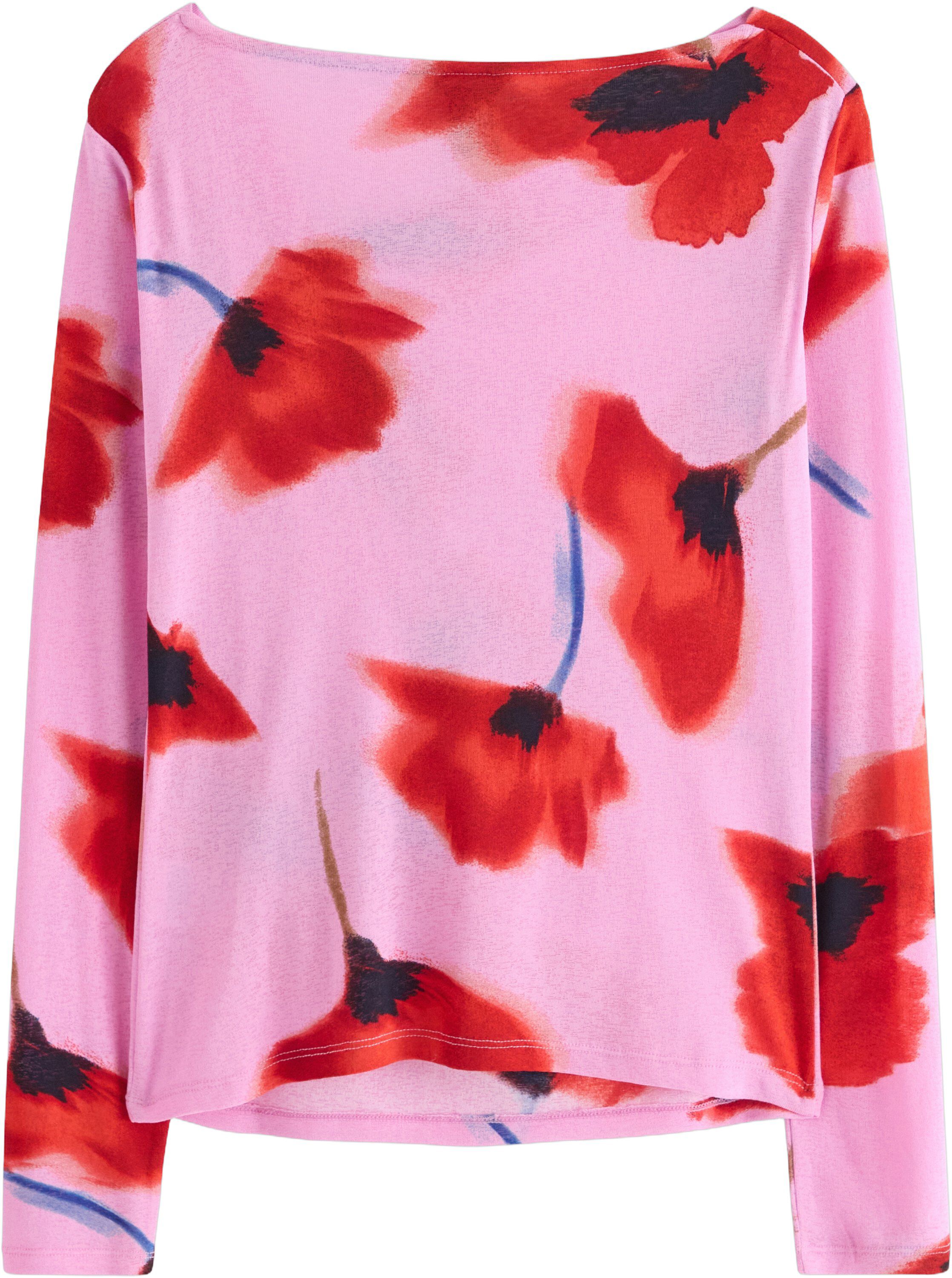 Long-sleeved top with allover motif