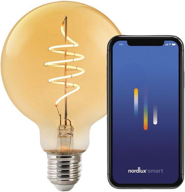 Smart E27 G95 Deco 2200 Kelvin 380 Lumen Pære Ravfarvet