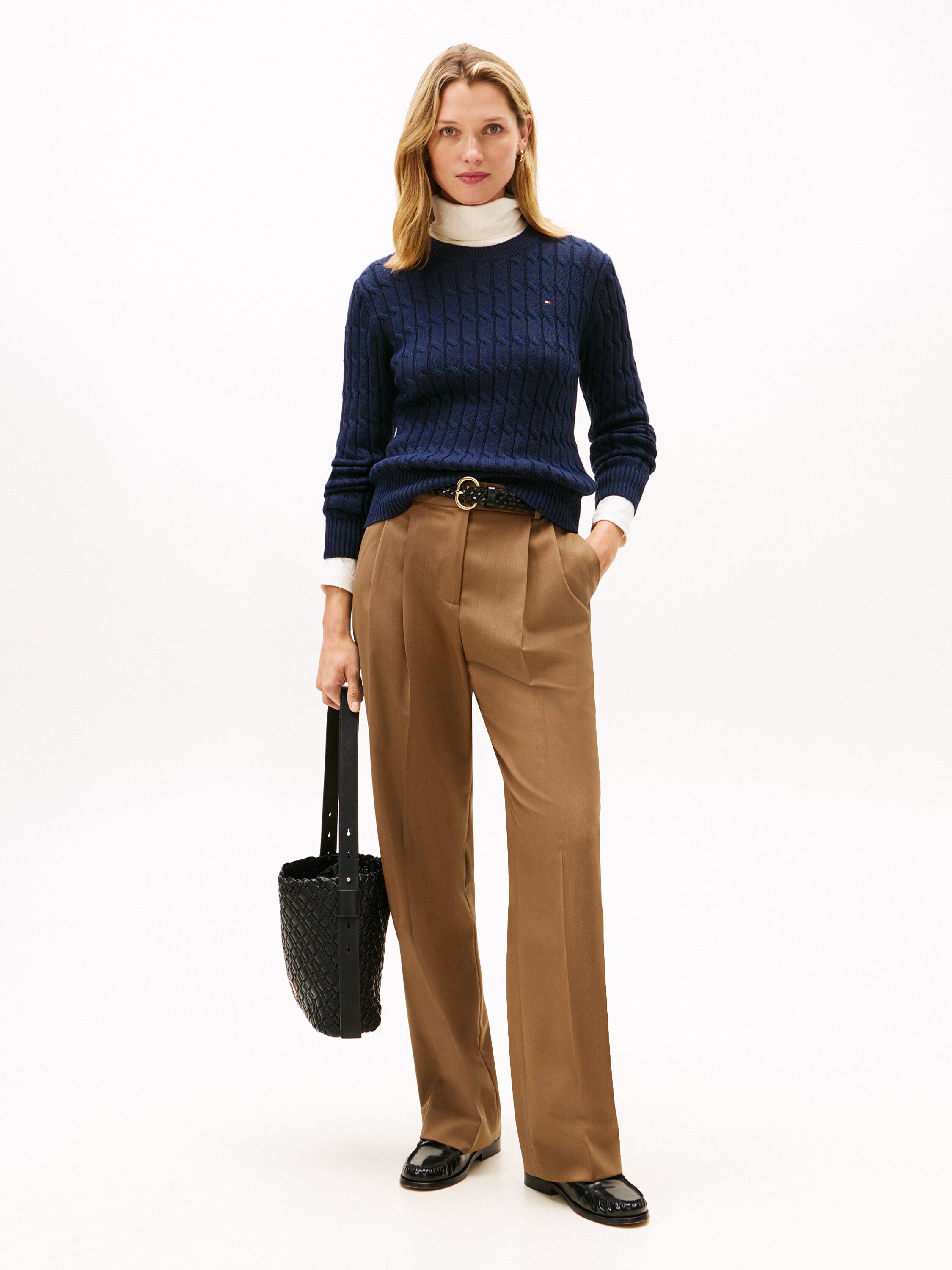 Cable Knit Crew Neck Jumper