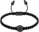 Men's Black String Bracelet with Black CZ Bead