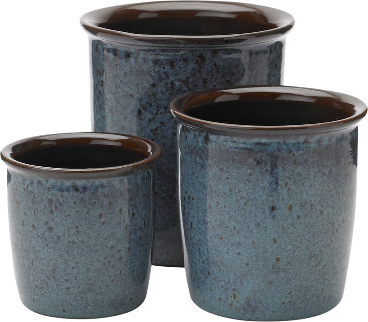 Syltekrukke, sjøgrønn, 3-pak (1 l - 0,5 l - 0,3 l)