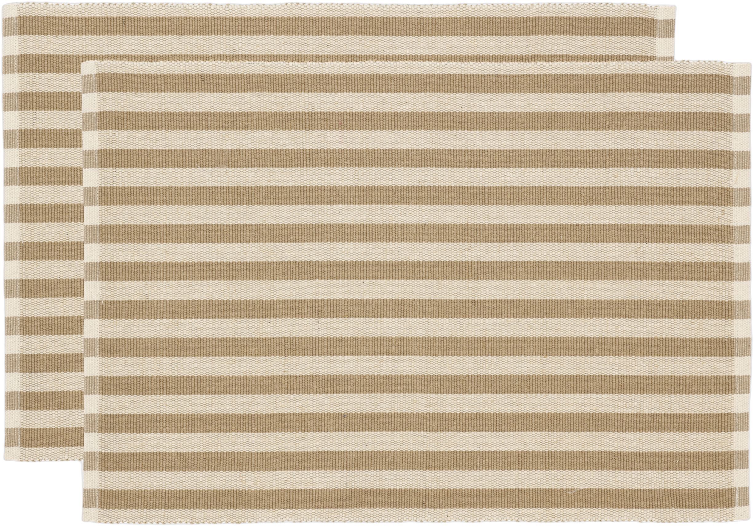Spisebrikke 33x48 2-pak Statement Stripe Beige