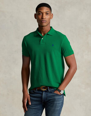 Slim Fit Mesh Polo Shirt