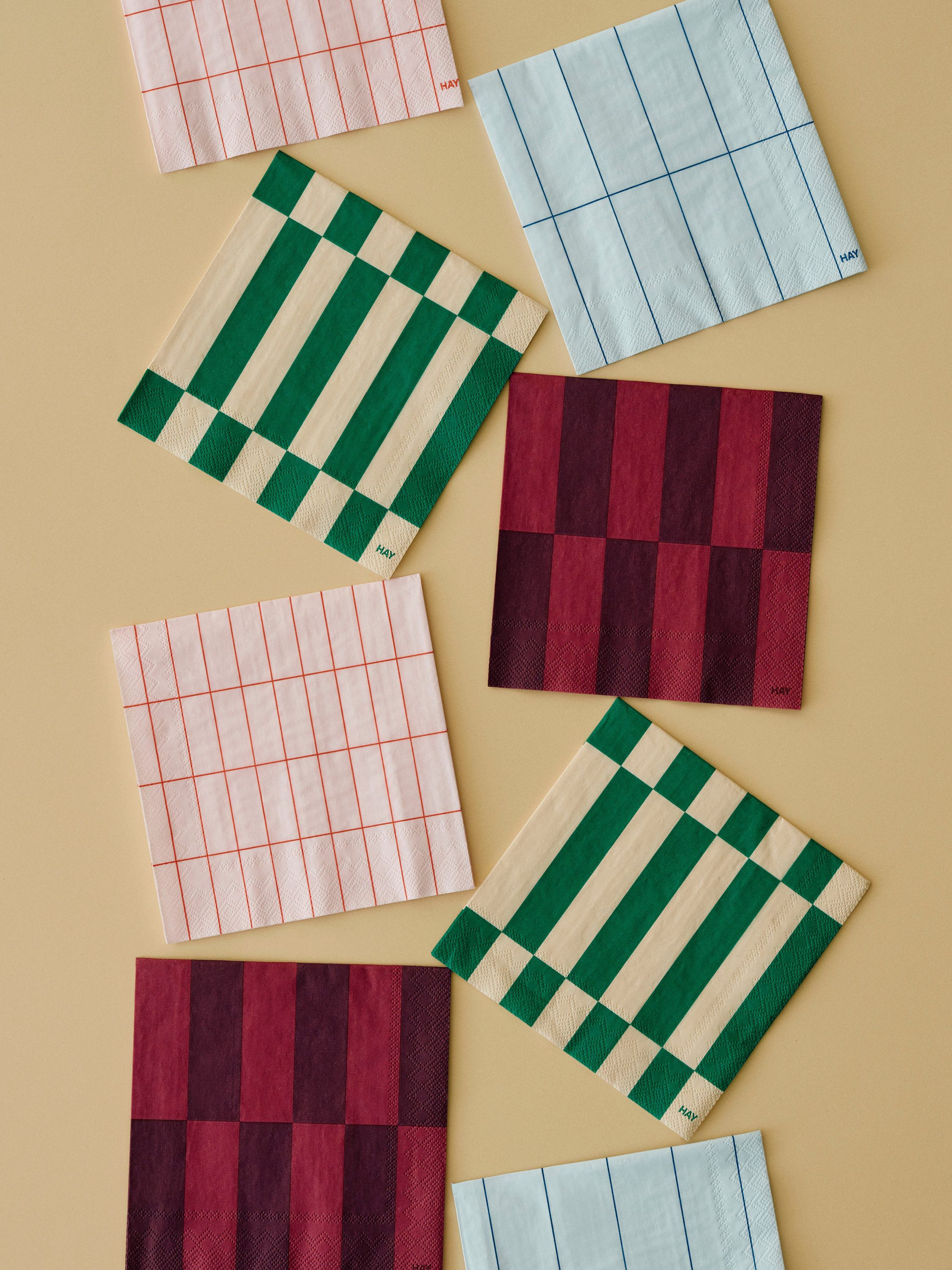 Pattern Napkins-Set of 20 Cocktail-Bordeaux and wine