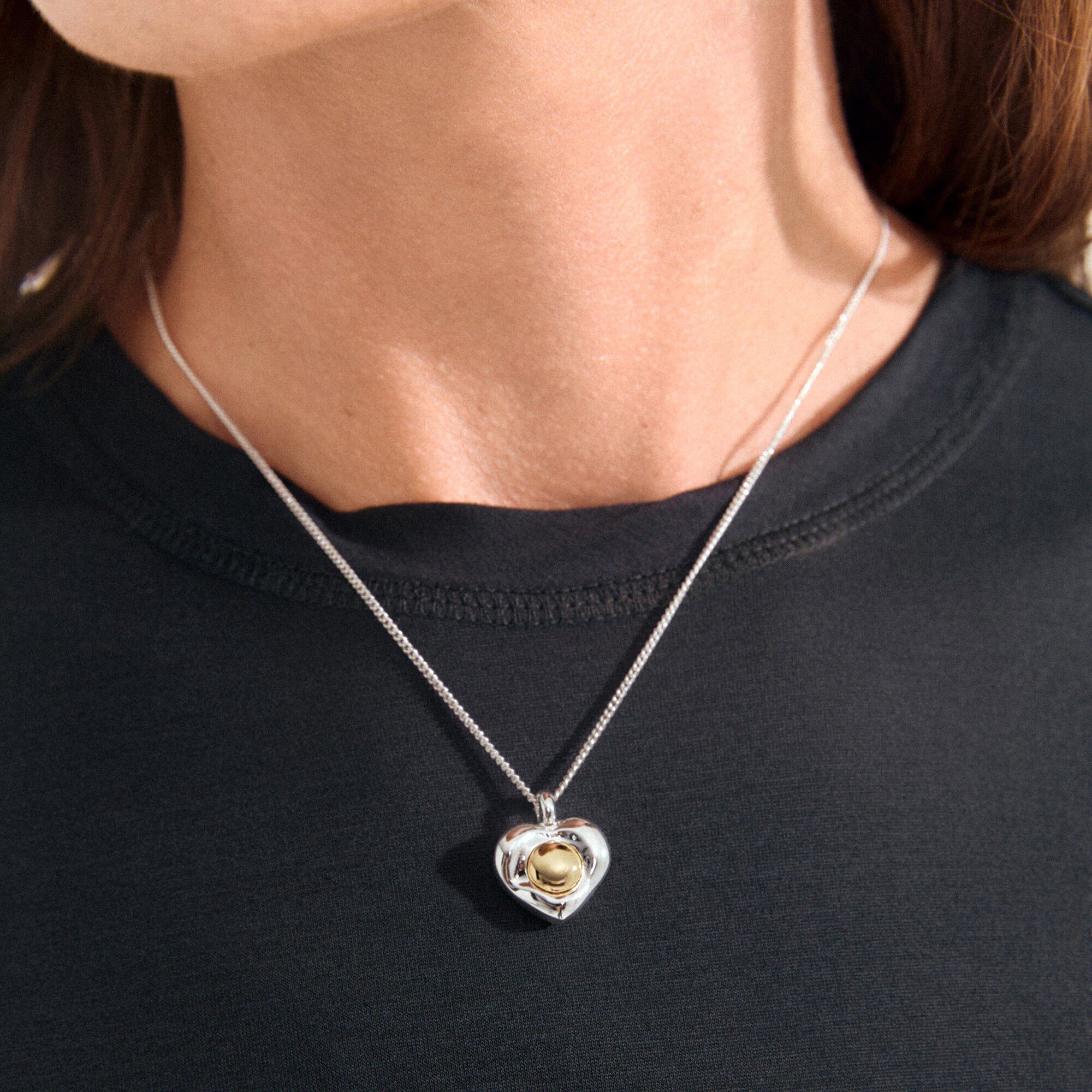 NOVA heart necklace silver-plated