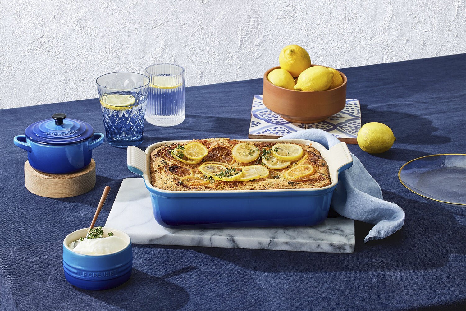 HHeritage Rekt Fad 31/26 cm Azure Blue