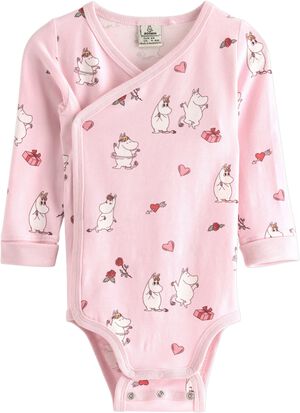 Long-sleeved wrap bodysuit in soft