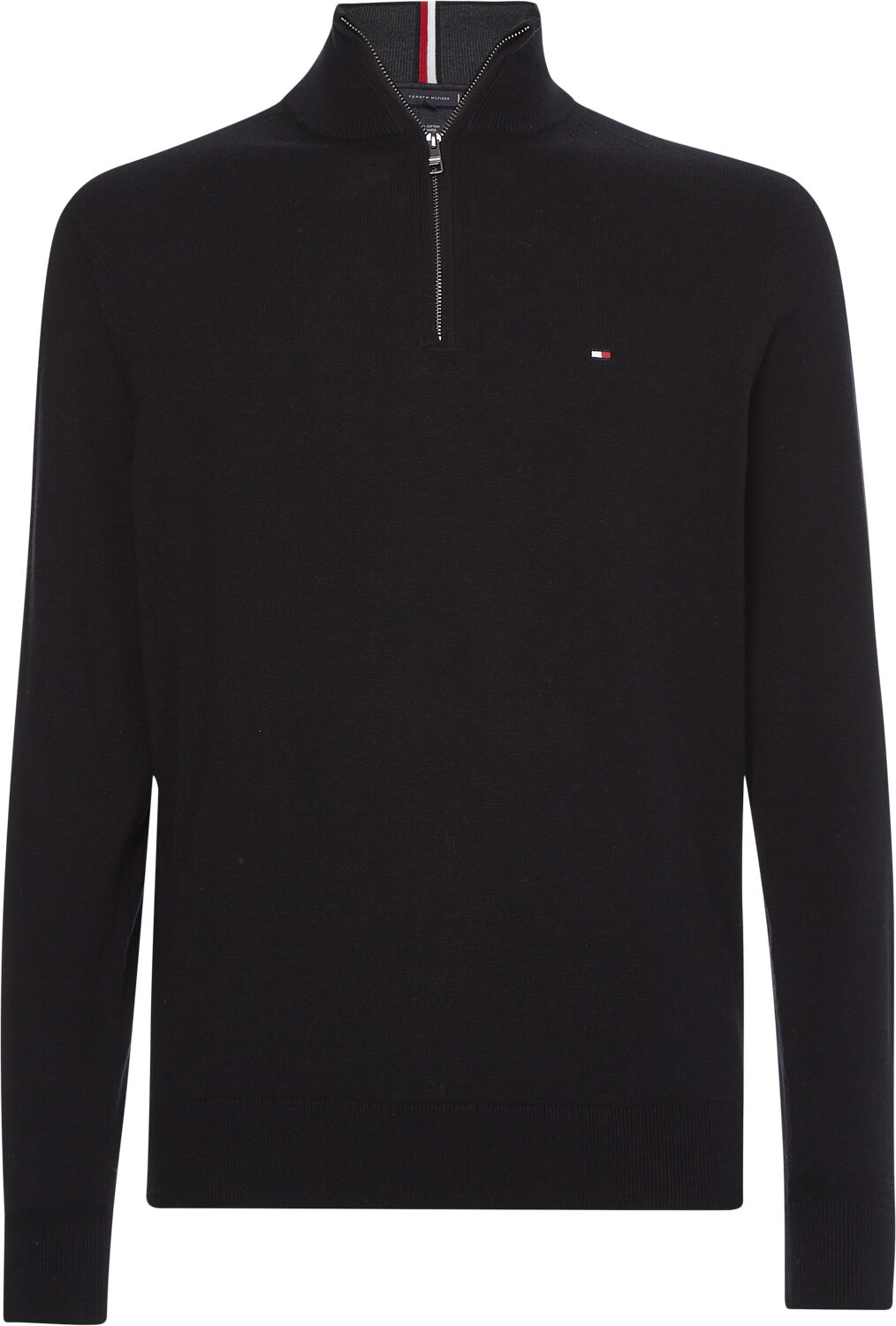 Mock Neck Quarter-Zip Jumper With Cashmere