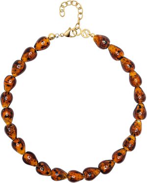 Women's Amber Beaded Necklace