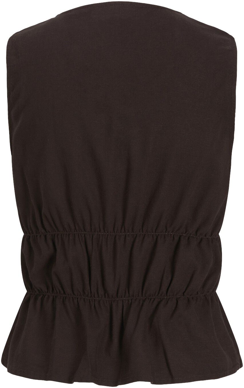 Jxalmira Linen Blend Tie Sl Top Wvn Ln