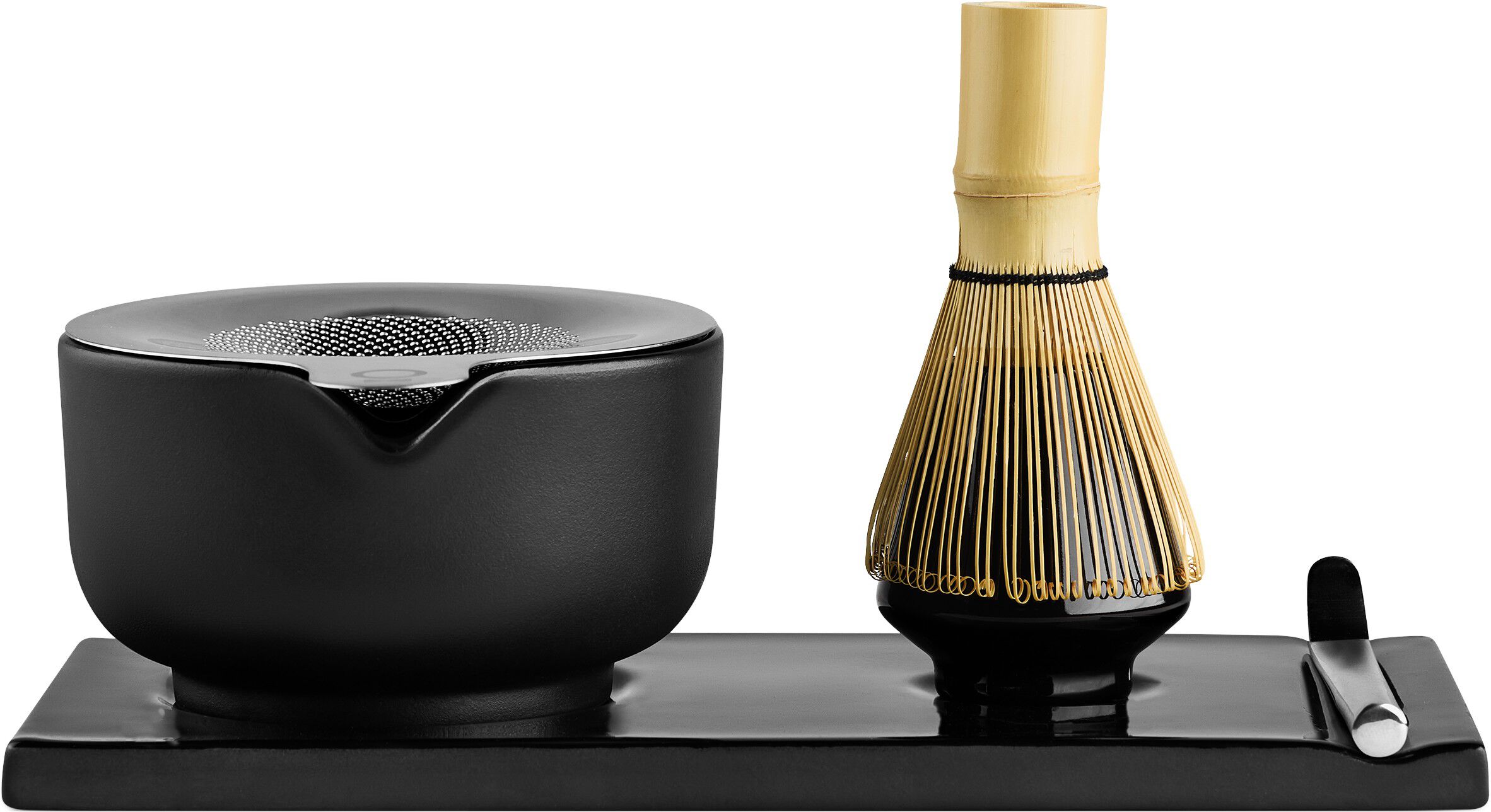 Matcha Set Matte Black Matching Ceramic Bowl