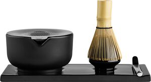 Matcha Set Matte Black Matching Ceramic Bowl