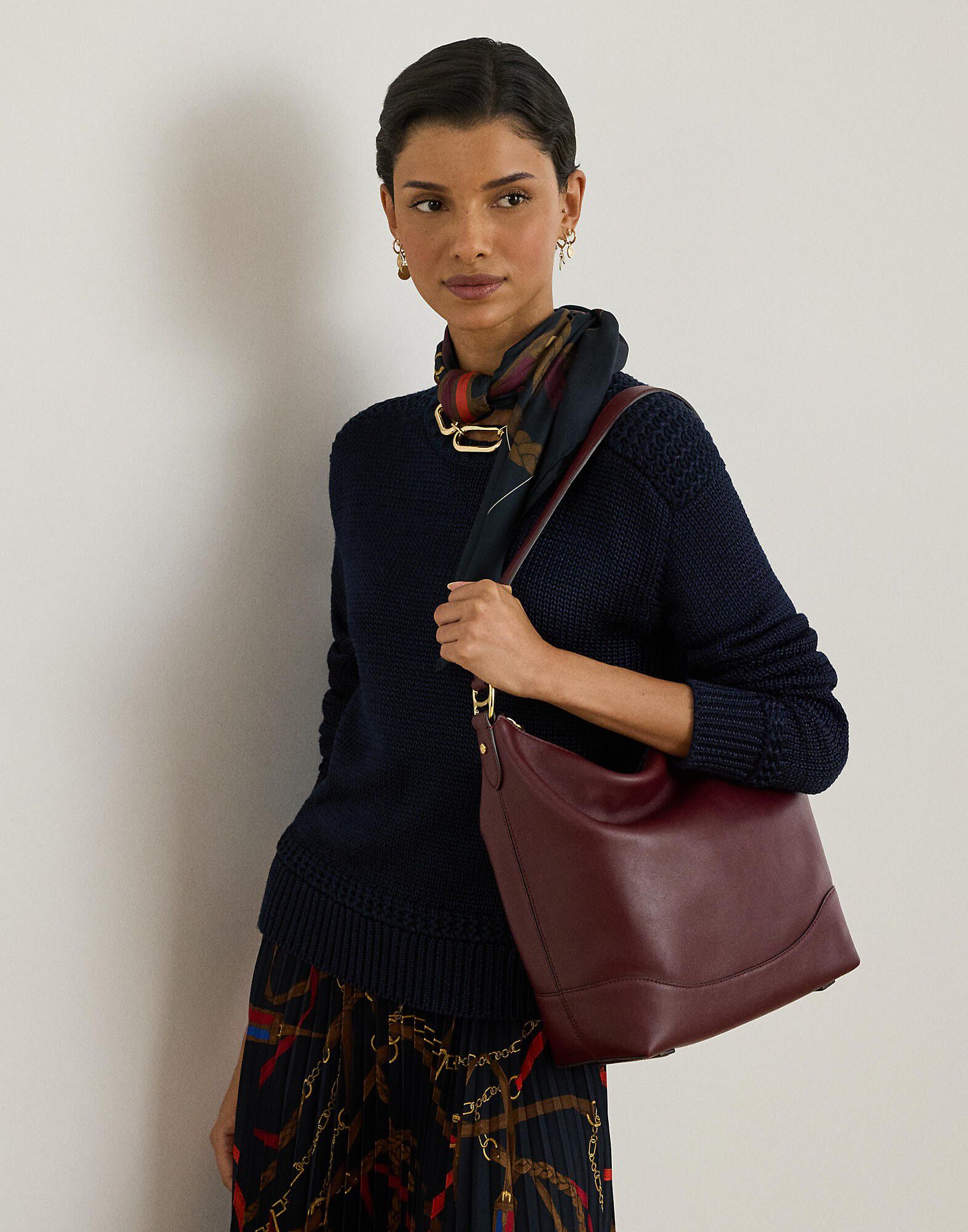 Leather Large Tasha Bucket Bag