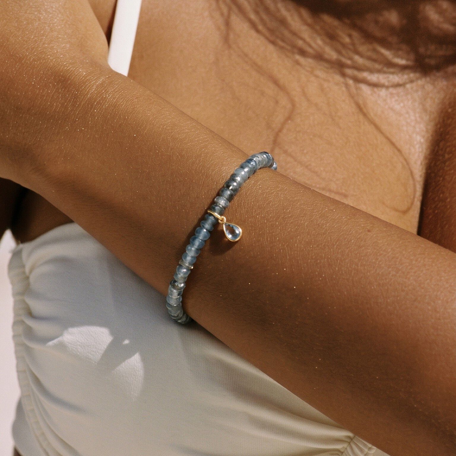 Blue Topaz Water Drop Bracelet