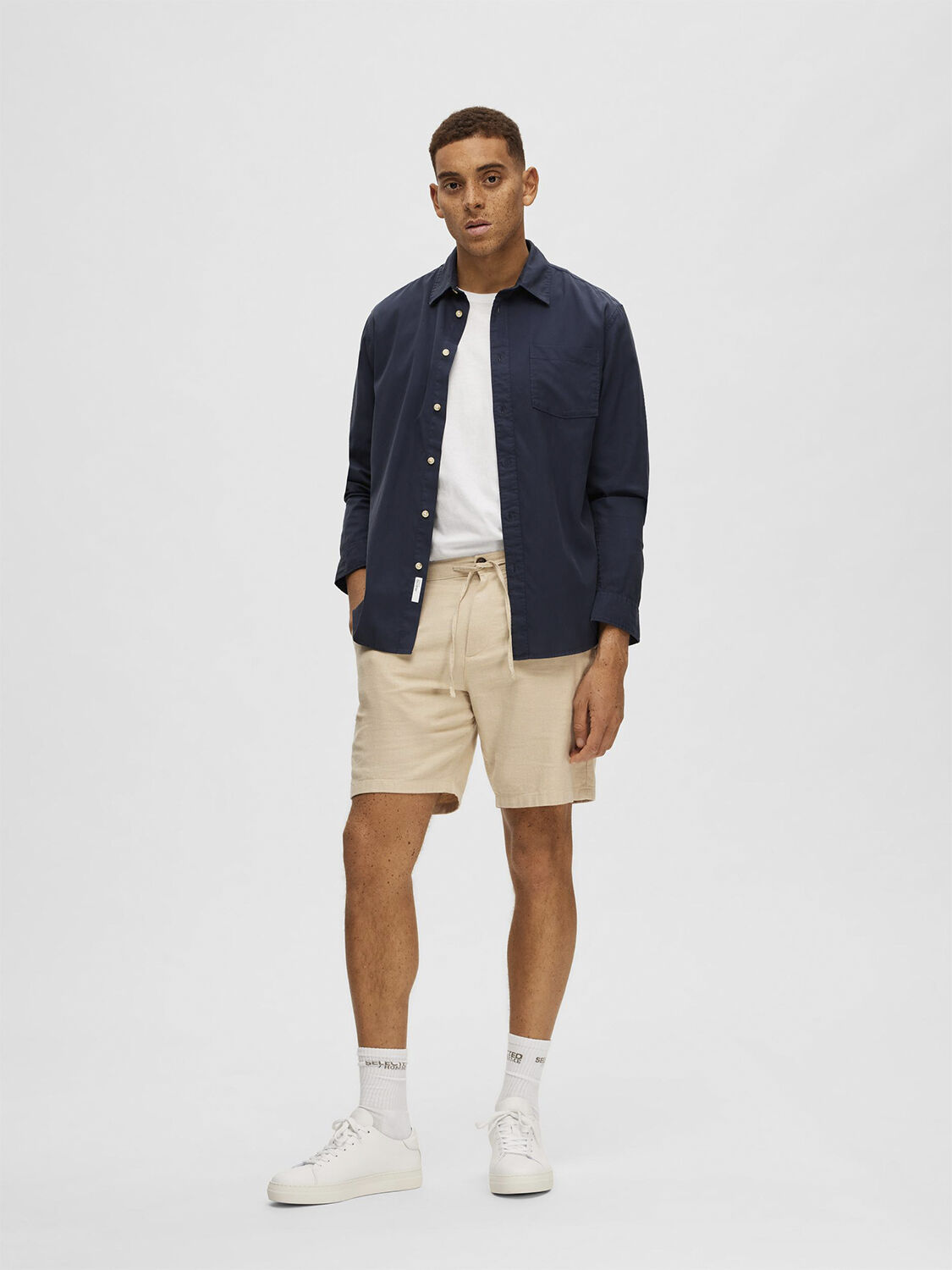 SLHCOMFORT-BRODY LINEN SHORTS W NOO