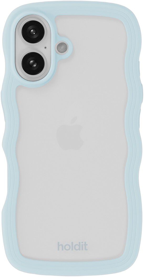Wavy Case iPhone 16 Mineral Blue/Transparent