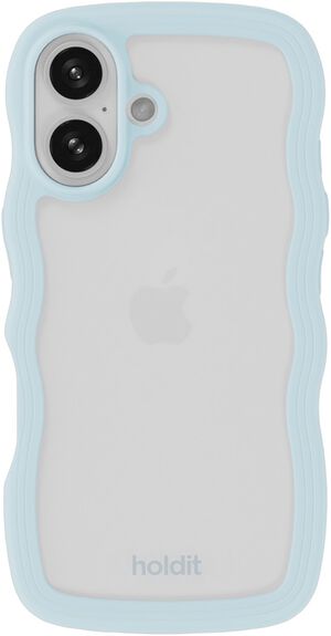 Wavy Case iPhone 16 Mineral Blue/Transparent