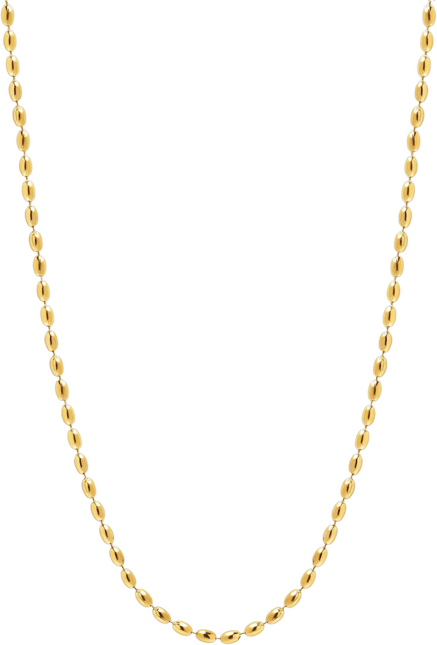 Gold Beaded Chain Necklace