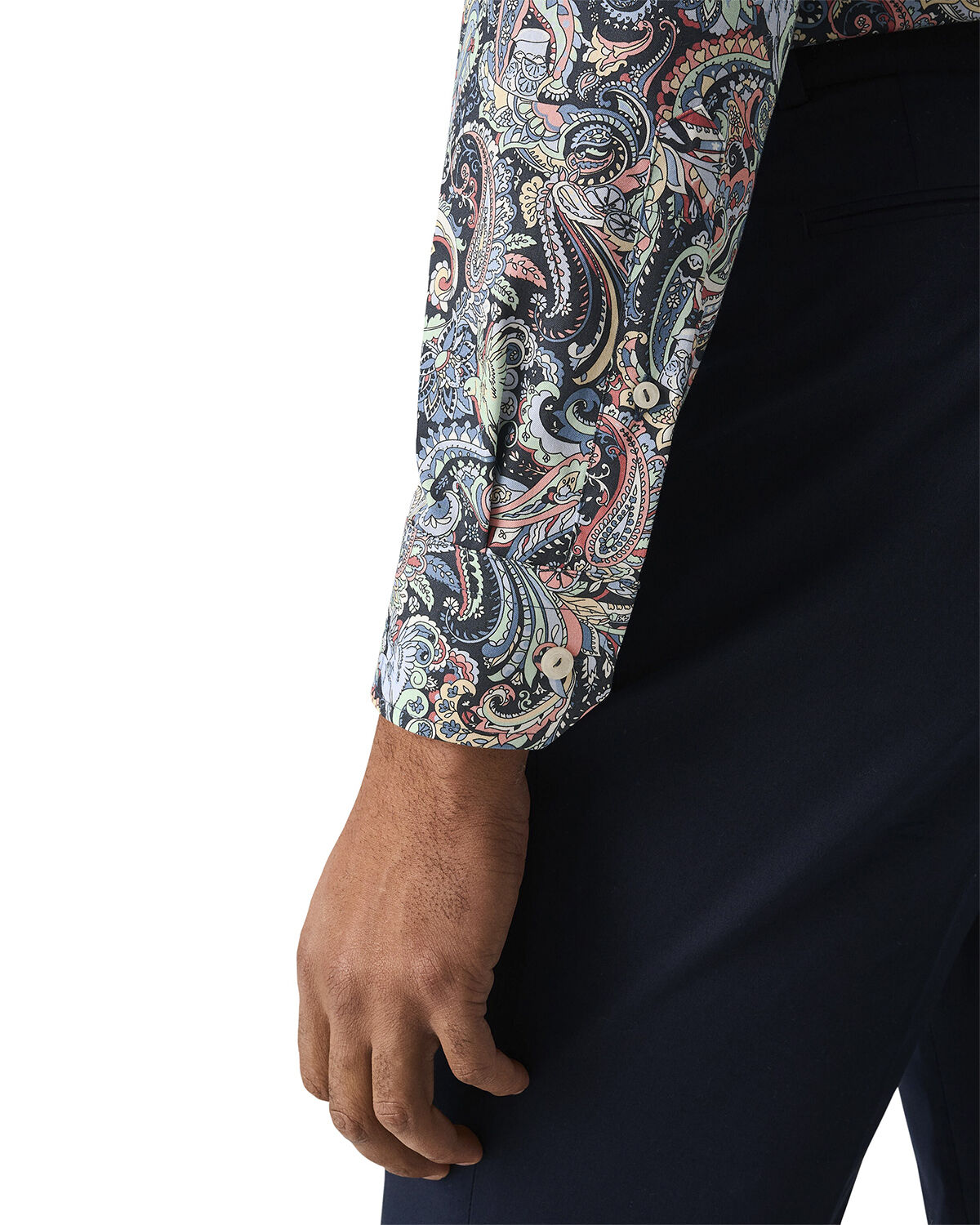 Contemporary Fit Multi Paisley Signature Twill Shirt
