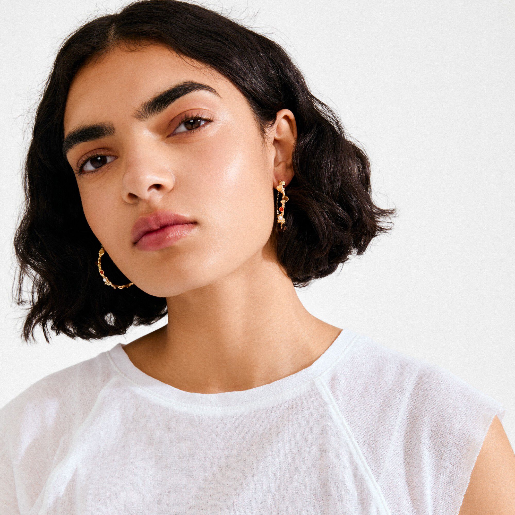 IRIS hoop &oslash;reringe guldbelagt