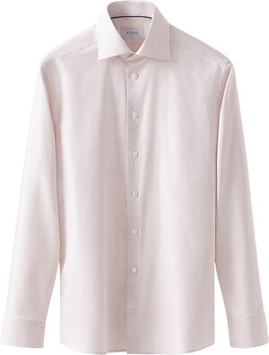 Slim Fit Pink Semi Solid Cotton Tencel Lyocell Shirt