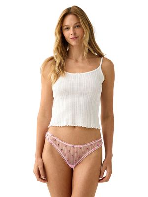 Brief thong low scrunchie aop