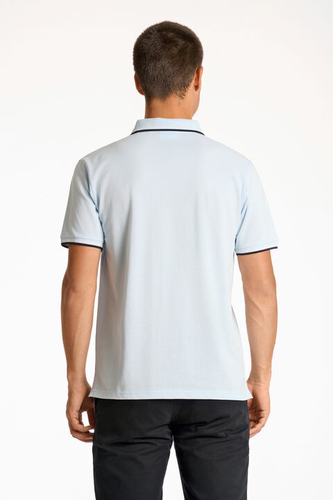Polo shirt w. contrast piping