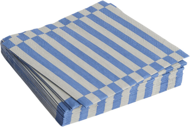 Pattern Napkins-Set of 20 Lunch-Grey and blue pillar stripe