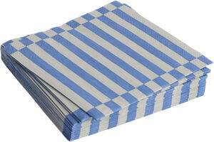 Pattern Napkins-Set of 20 Lunch-Grey and blue pillar stripe
