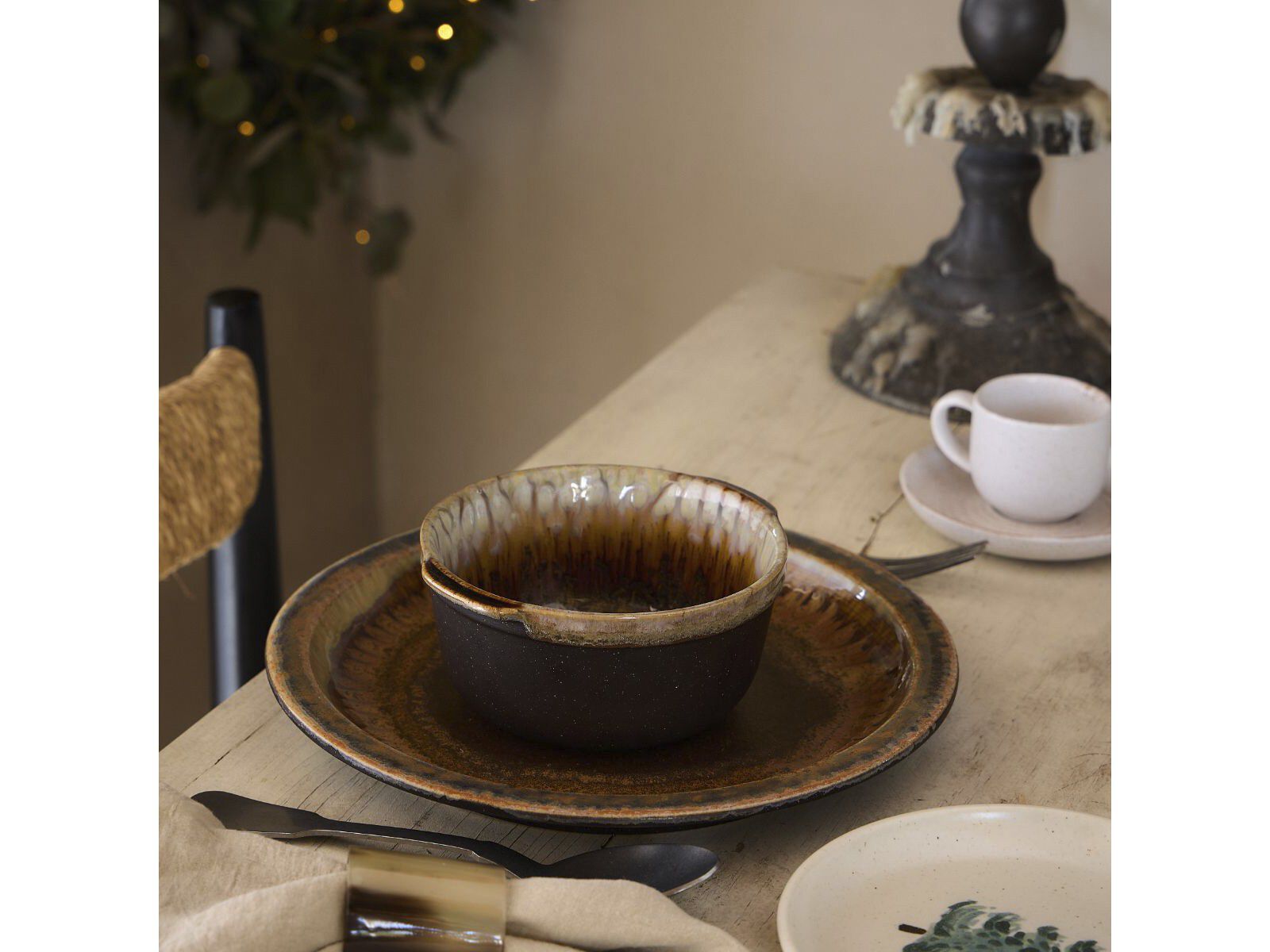 Tallerken Poterie 20,5 x 2,8 cm Mokka Steint&oslash;y