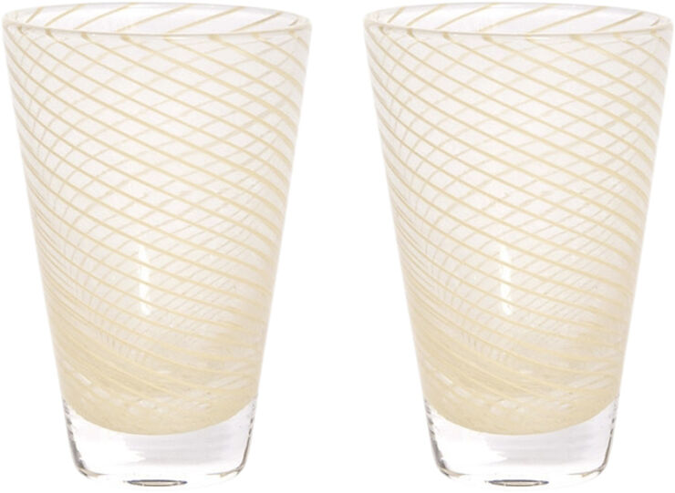 Yuka Swirl Glas - Pakke med 2