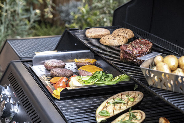 BBQ+ Grillkurv XL Sølv Rektangulær