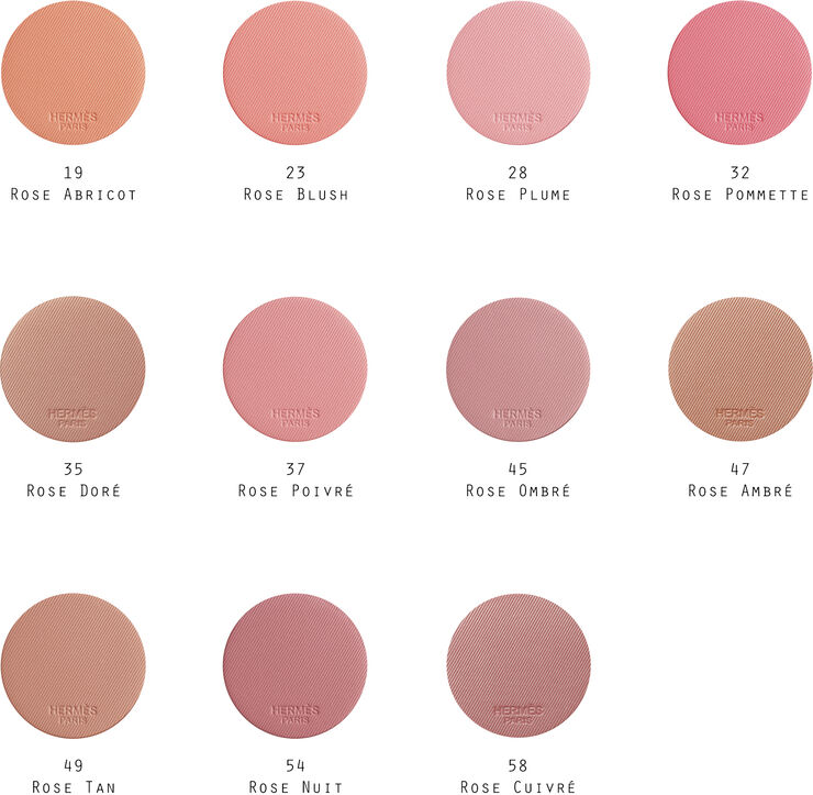 Rose Hermès, silky blush powder refill, Rose Abricot