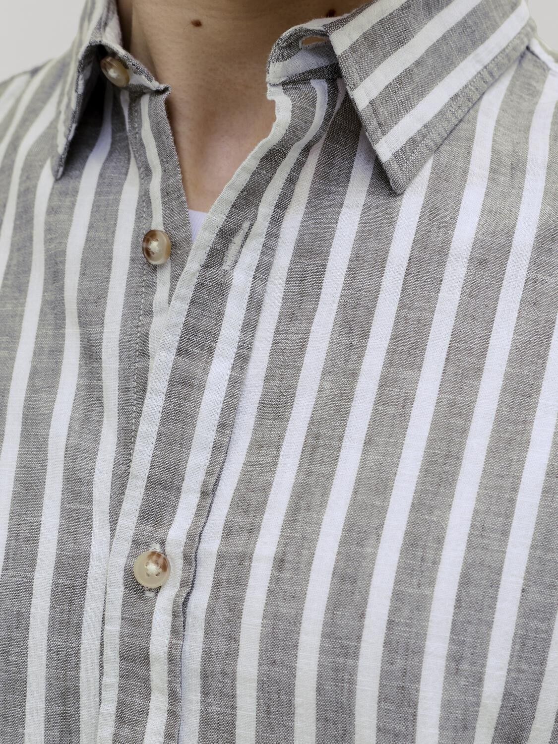 Jjesummer Linen Blend Shirt L/S Sn