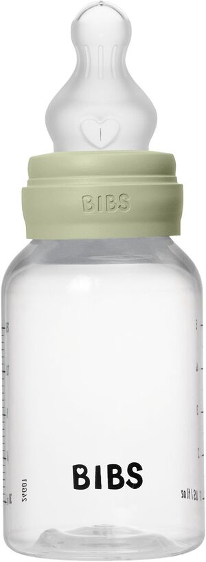 BIBS Baby Bottle Round Silicone 1 pack 150 ml Slow Flow Sage