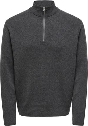 ONSTING LIFE REG HALF ZIP KNIT NOOS