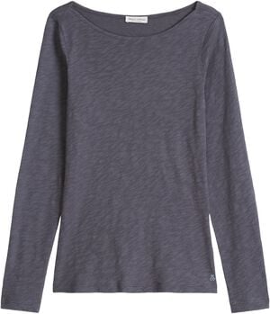 T-shirt, long sleeve, boat neck