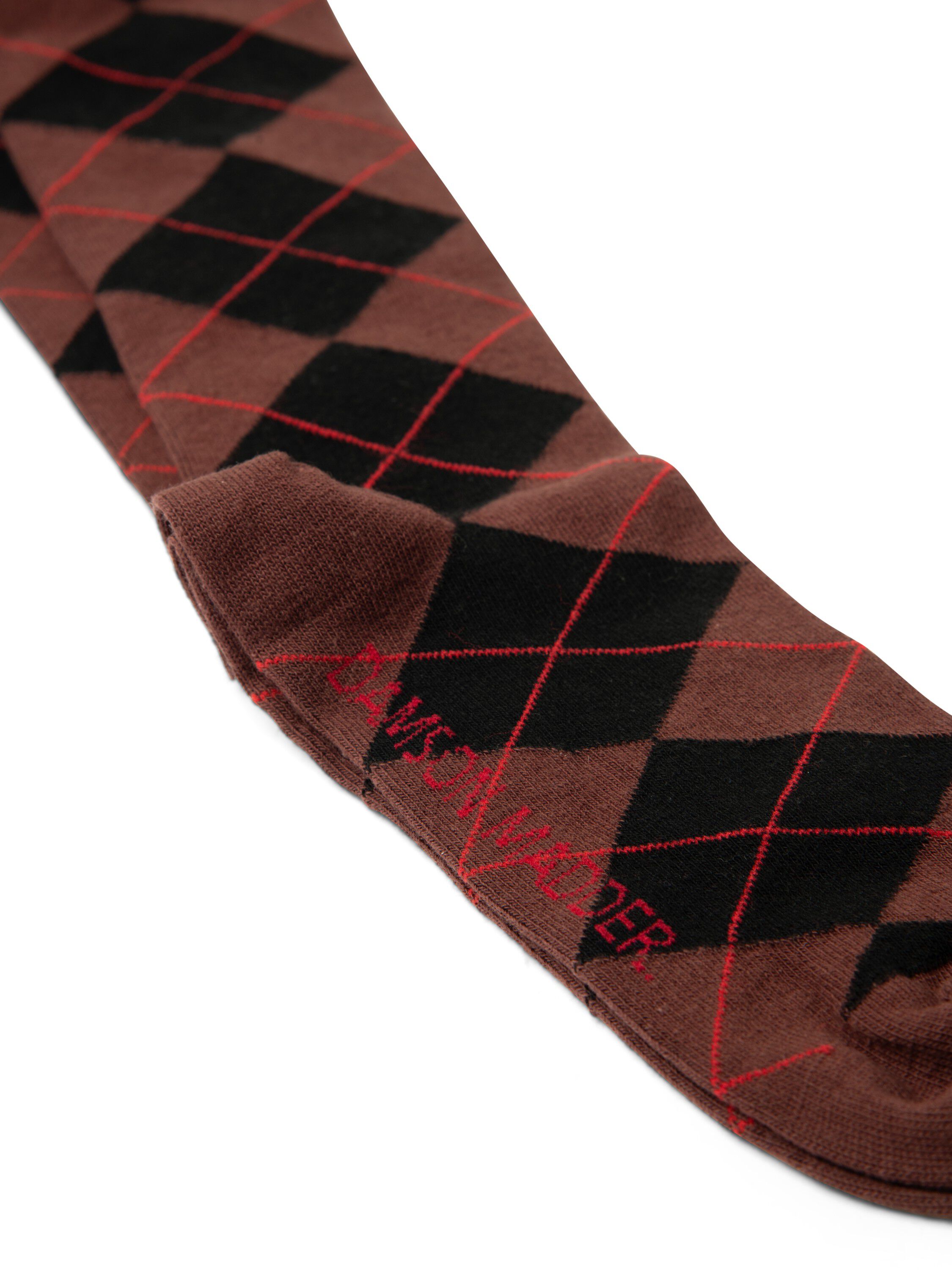 KNEE LENGTH SOCK - CHOC ARGYLE