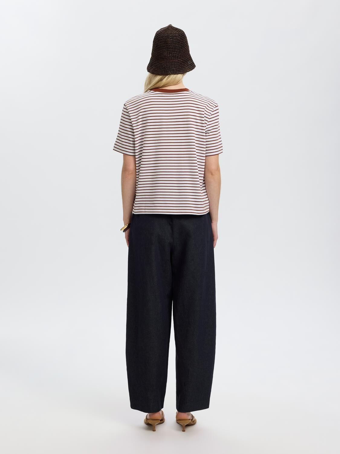 Slwessential Ss Striped Boxy Tee Noos