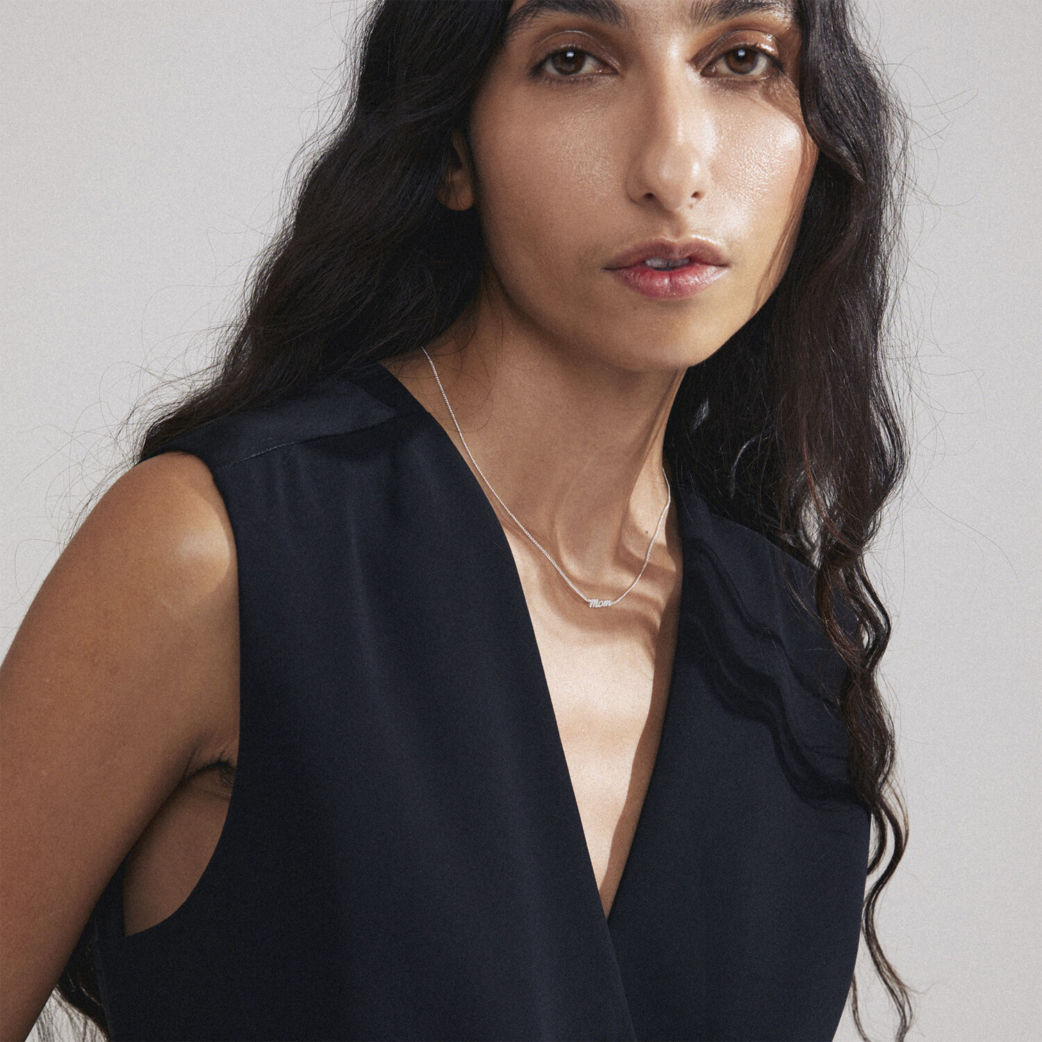 MOM recycled necklace silver-plated