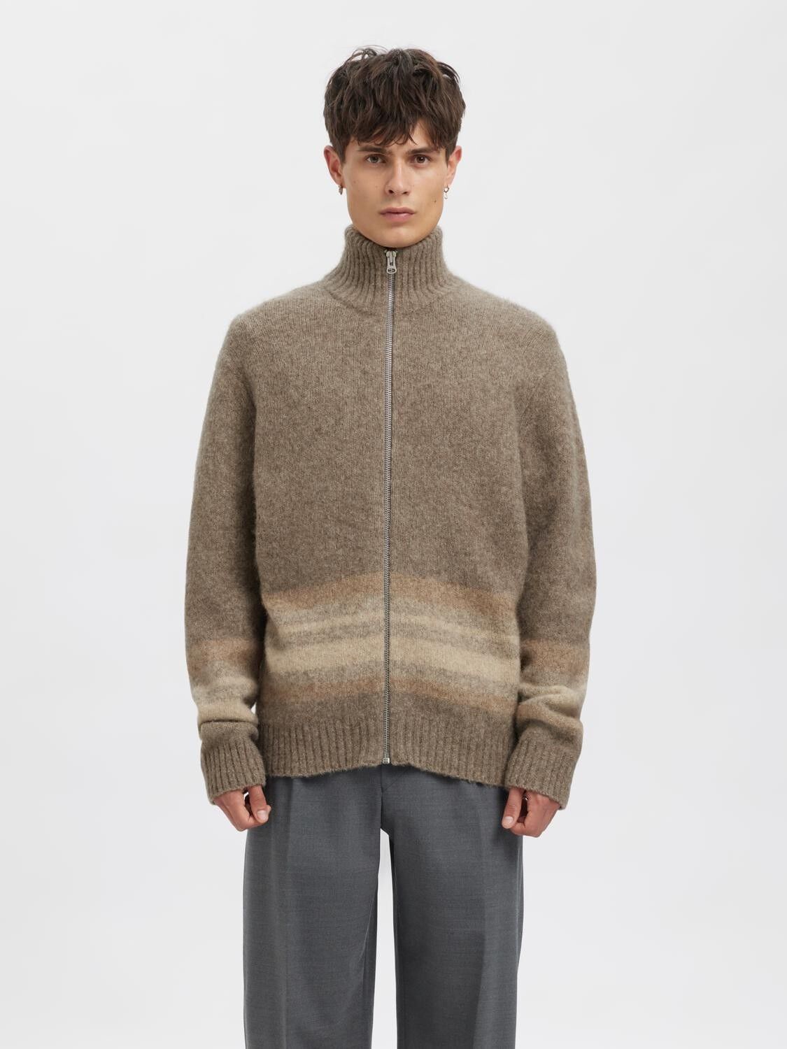 ANRNORMAN LS KNIT FULL ZIP CARDIGAN
