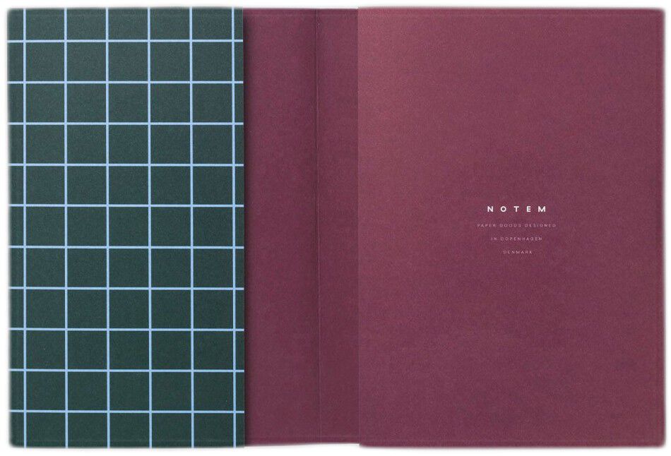 UMA notebook, flat lay binding