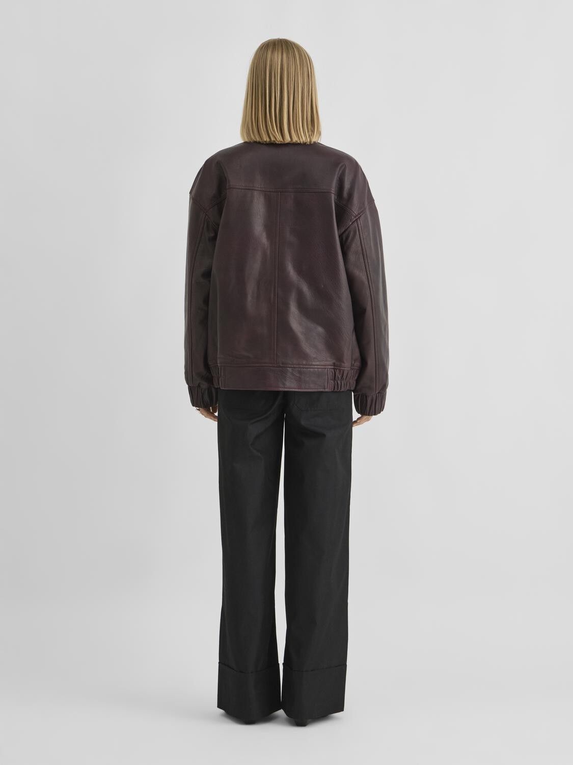 Rousimone L/S Oversized Leather Jacket/1