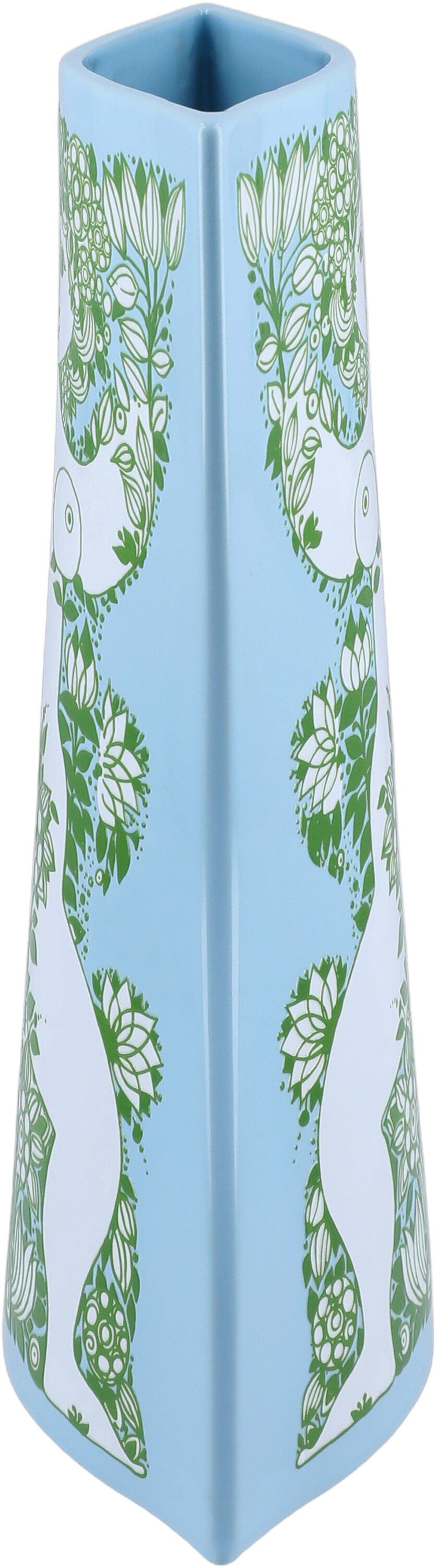 Nina Vase H28. 5 cm lys bl&aring;/gr&oslash;n