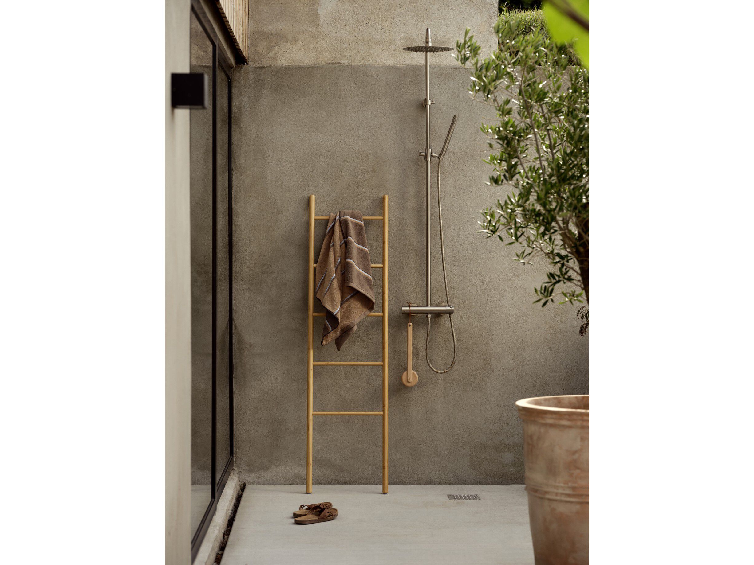 H&aring;ndkle Sauna 50x100 White/Soft Grey/Eucalyptus