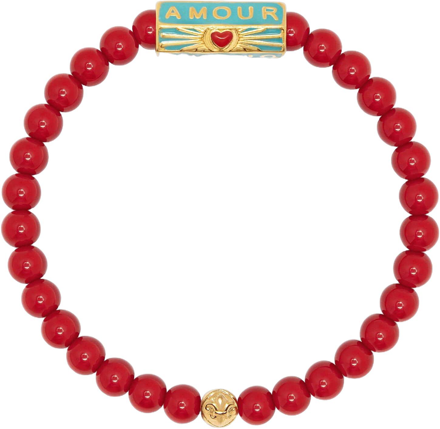 Amour Red Beaded Bracelet